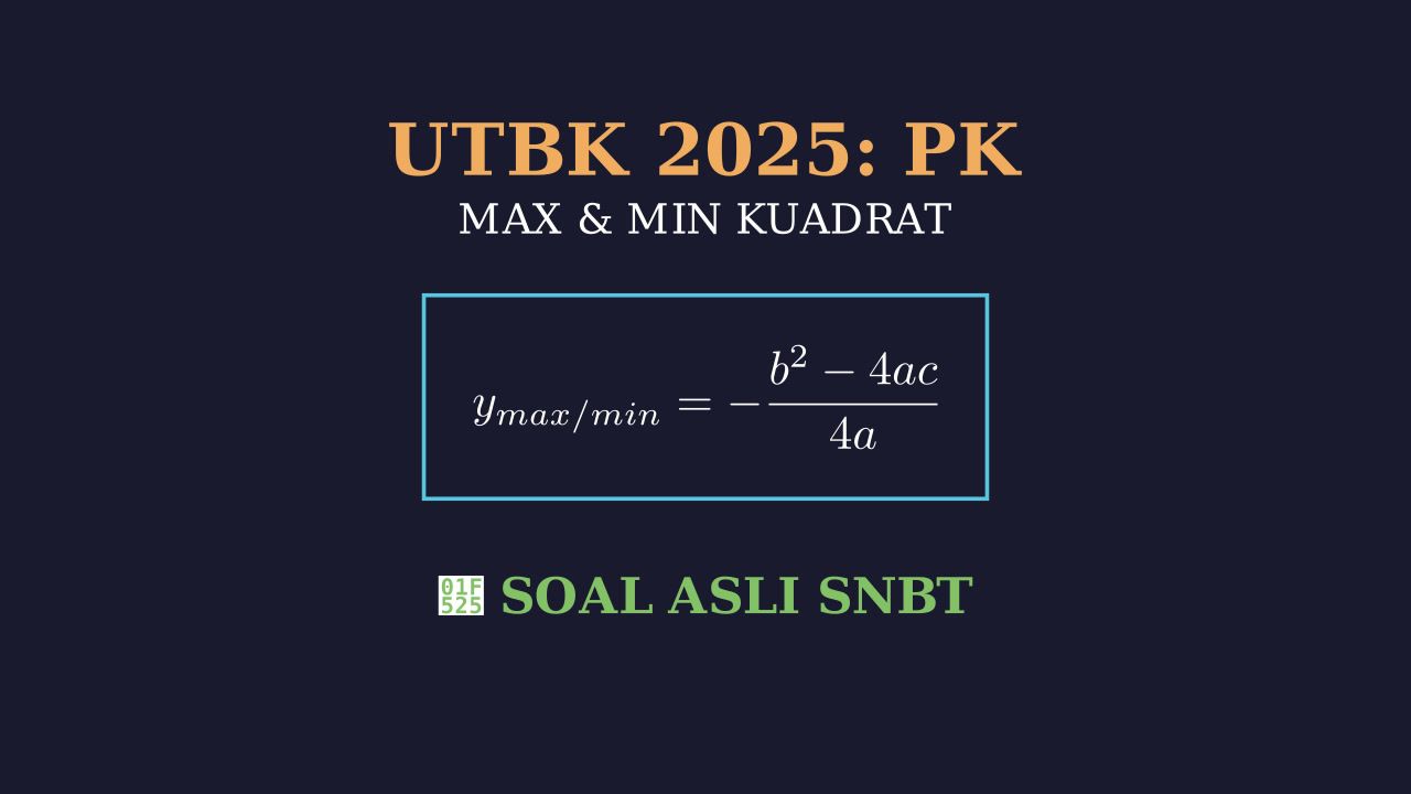 Maksimum & Minimum Persamaan Kuadrat: Soal UTBK 2025