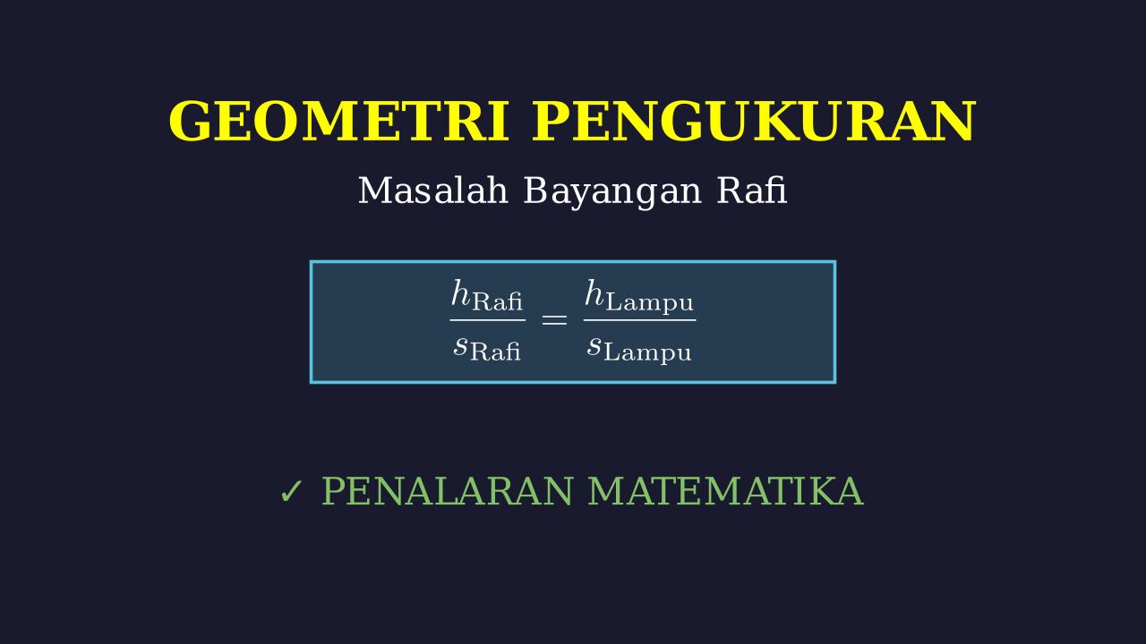Kesebangunan: Menghitung Panjang Bayangan