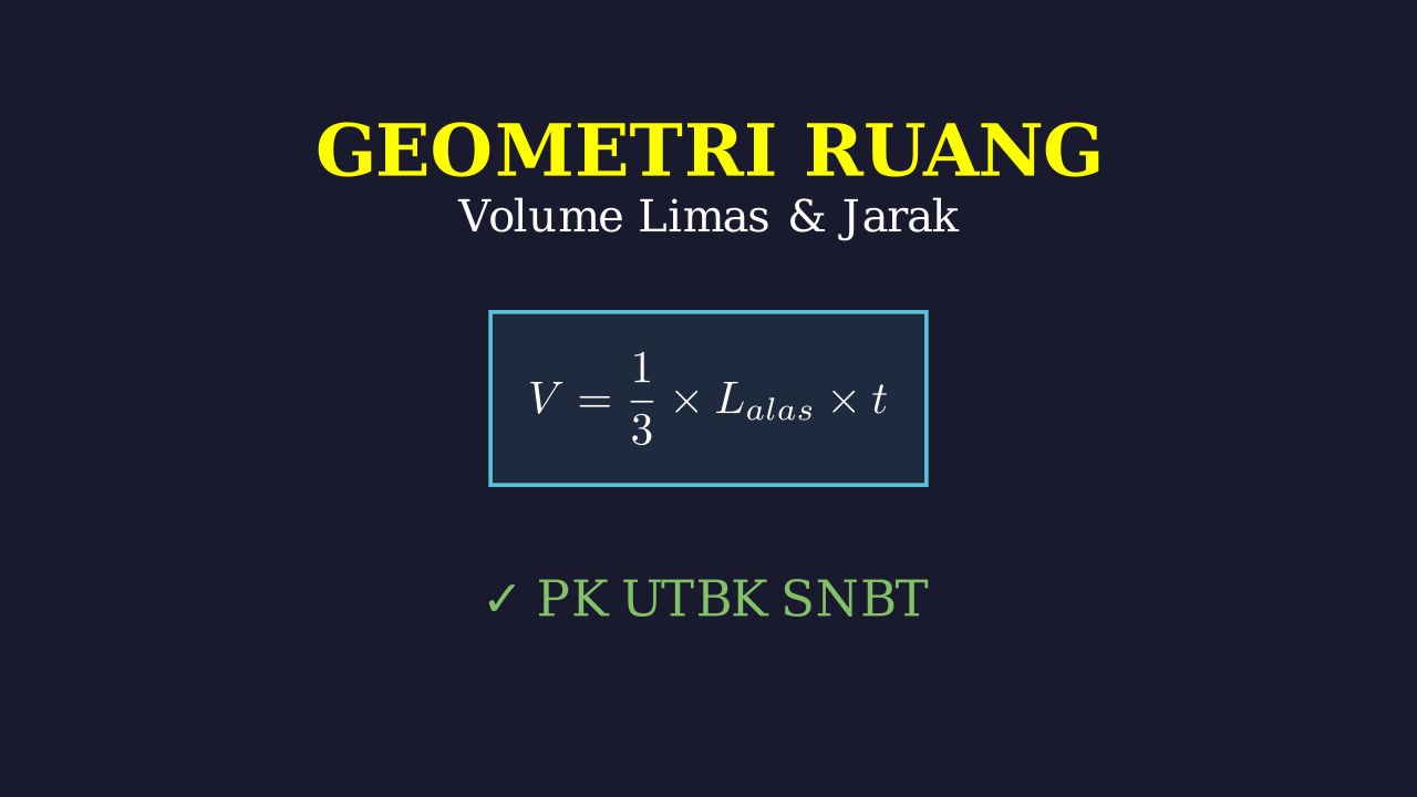 Volume dan Jarak Titik pada Limas