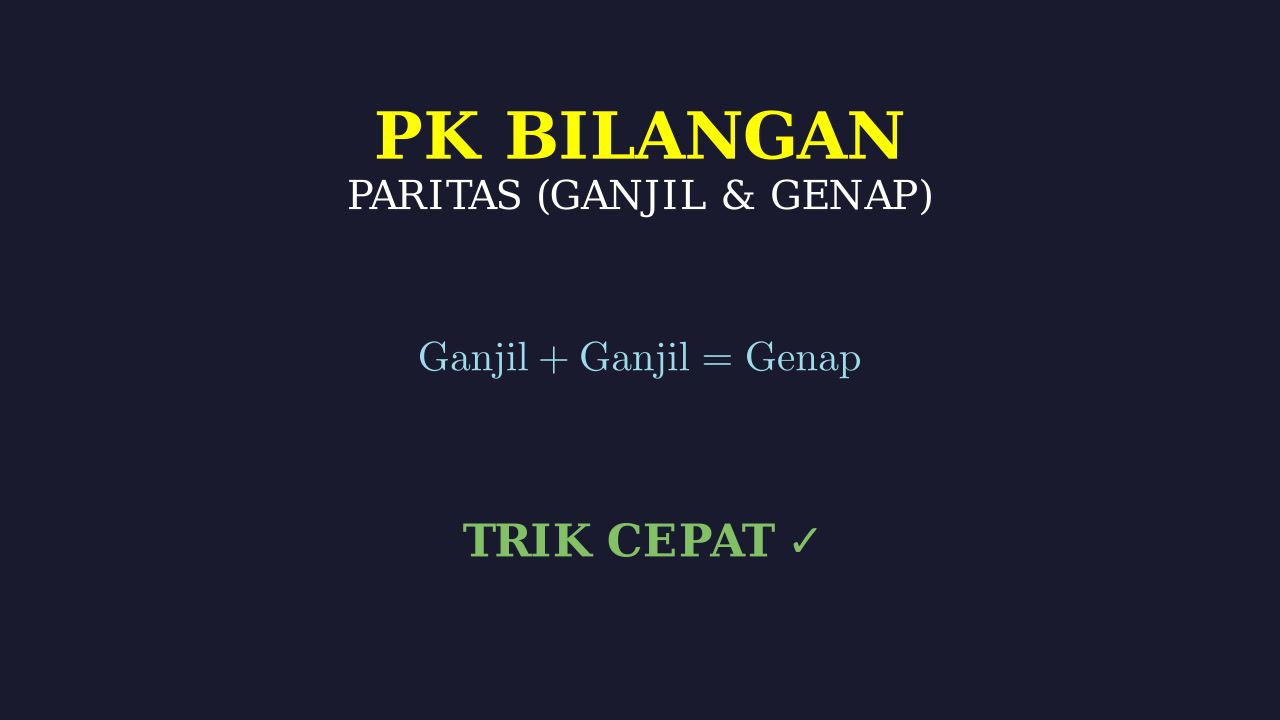 Paritas: Bilangan Ganjil Dan Genap