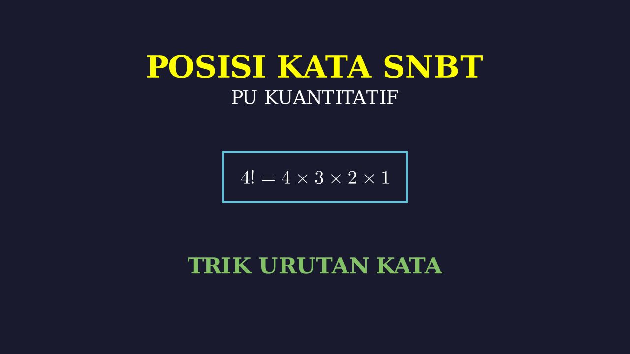 Menghitung Posisi Kata SNBT
