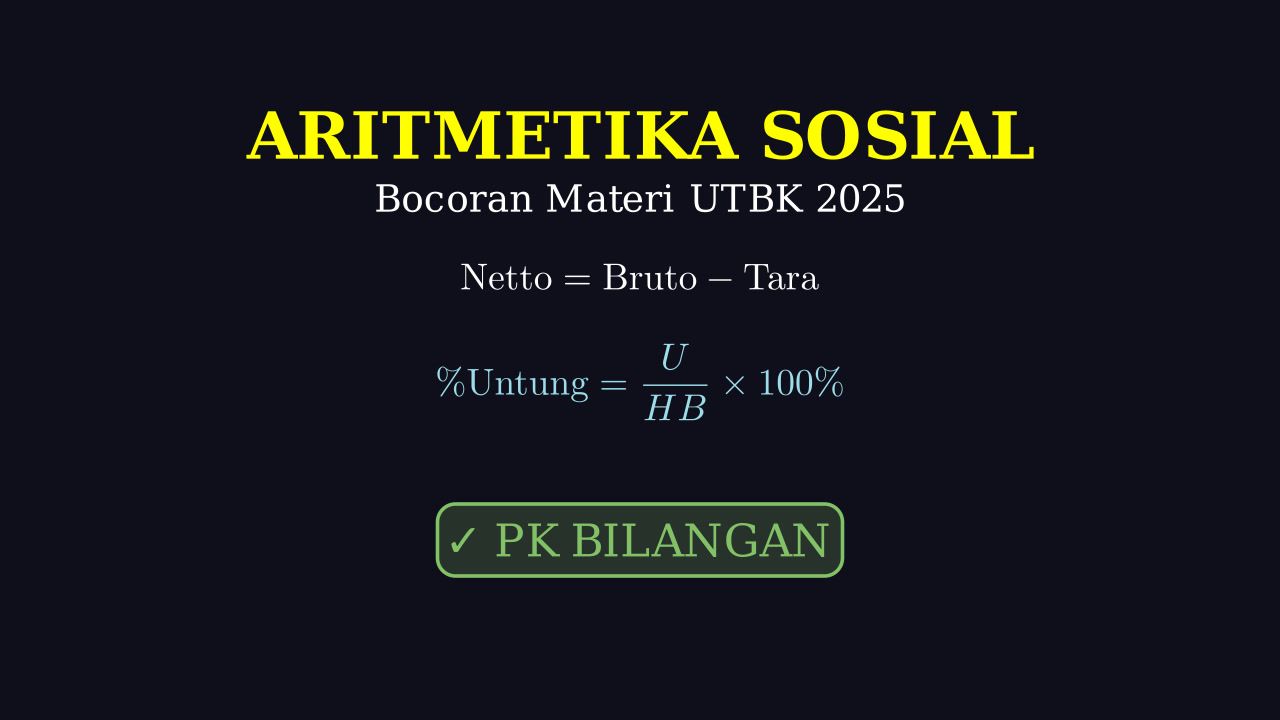 Aritmetika Sosial: Rumus Lengkap & Soal UTBK 2025