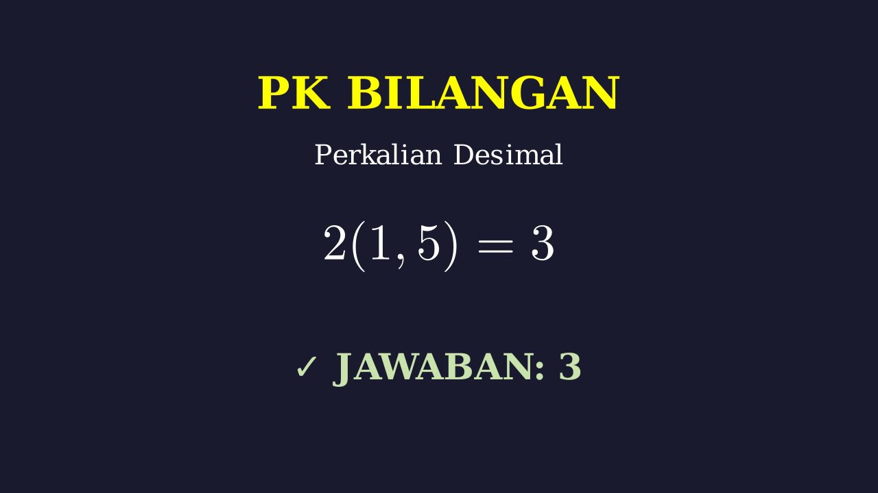 Perkalian Bilangan Desimal